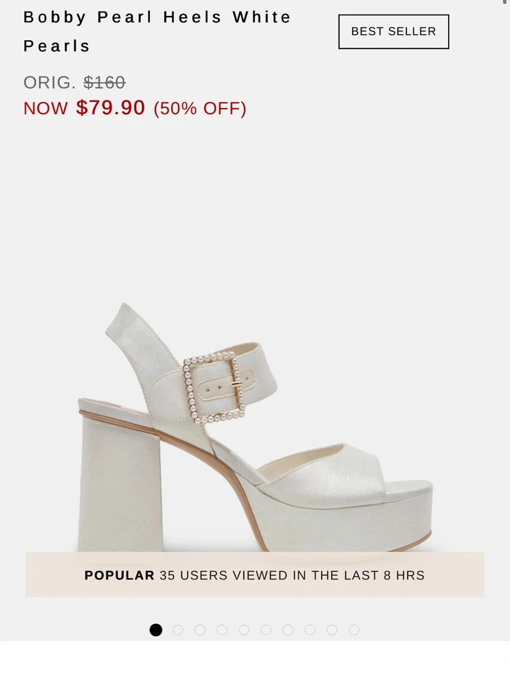 Dolce Vita - Bobby Pearl Heels White Pearls